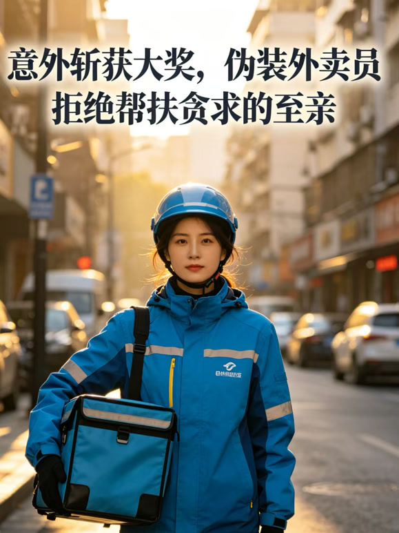 意外斩获大奖，伪装外卖员拒绝帮扶贪求的至亲