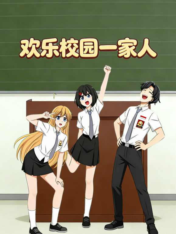 欢乐校园一家人  动态漫画