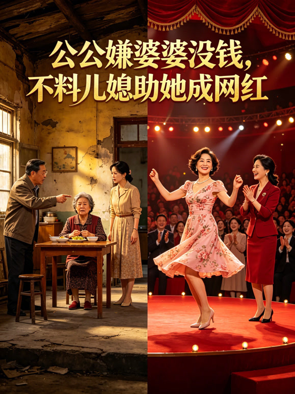 公公嫌婆婆没钱，不料儿媳助她成网红