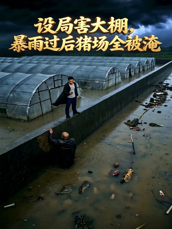 设局害大棚，暴雨过后猪场全被淹