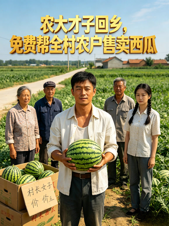 农大才子回乡，免费帮全村农户售卖西瓜